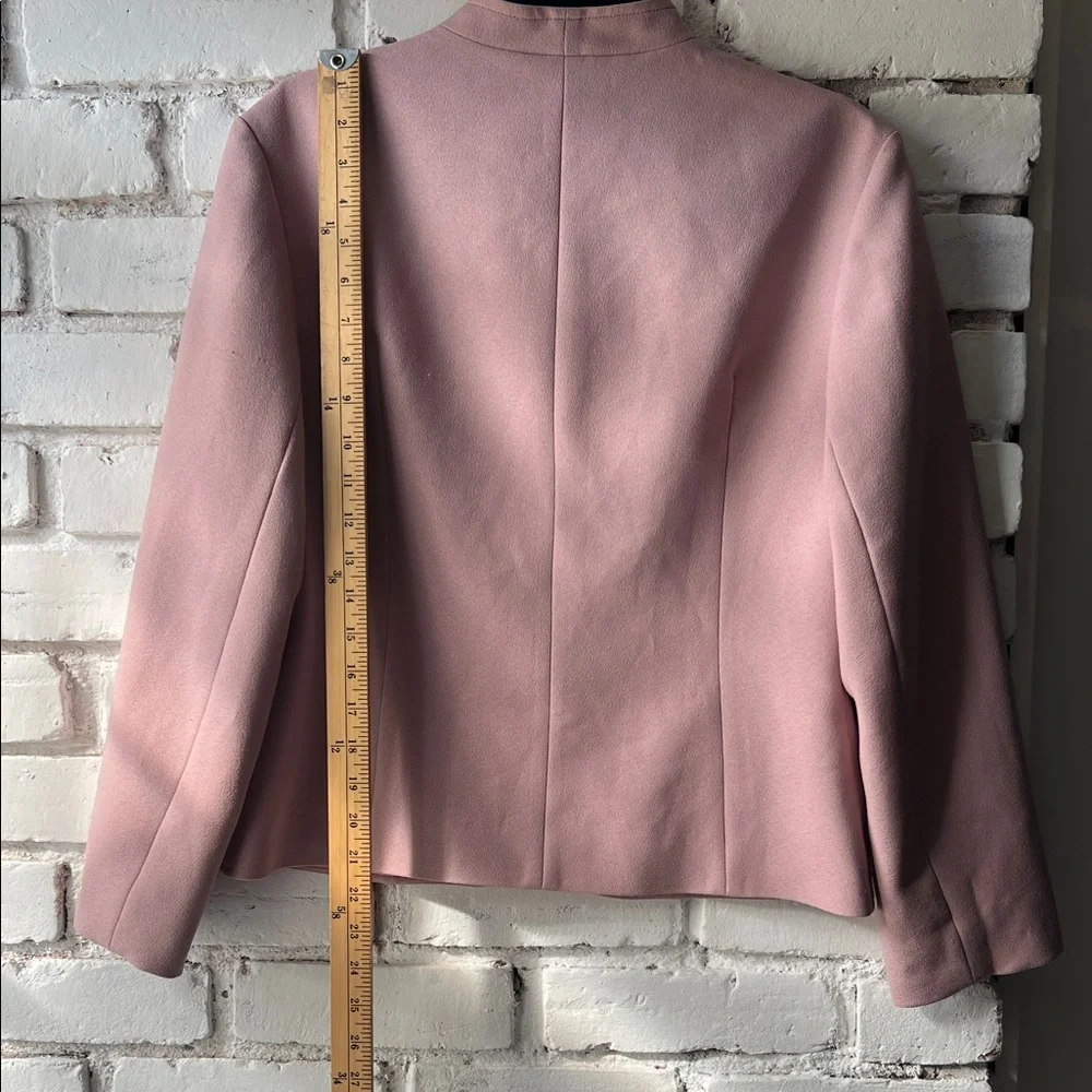 Vintage Pink Collarless Three-Button Blazer - Picture 8 of 9